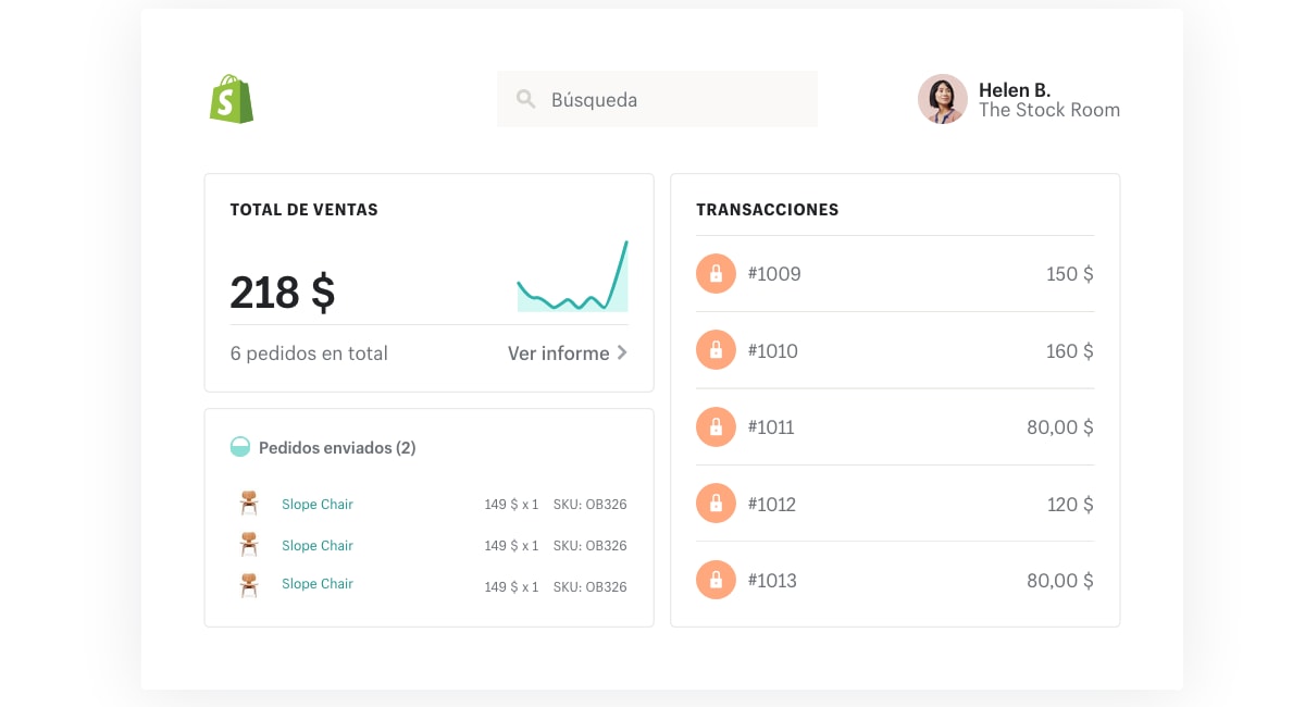 shopify estadisticas de venta