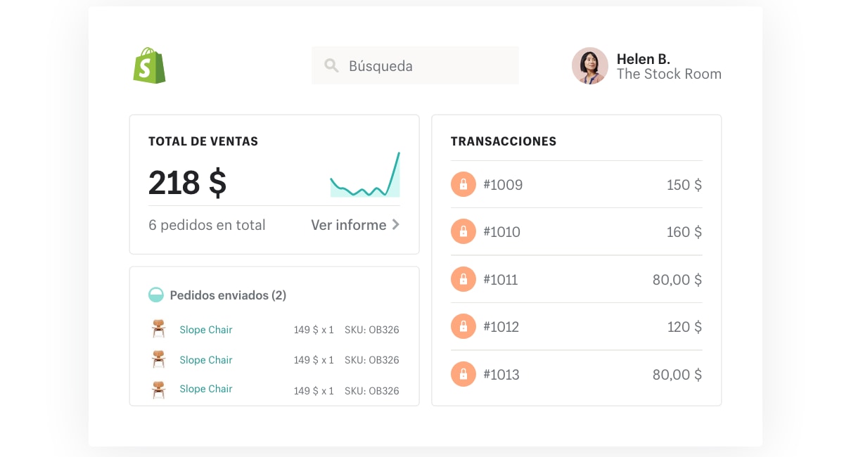 shopify estadisticas pagos