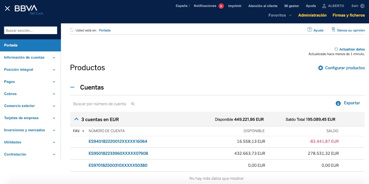bbva net cash empresa BBVA Net Cash