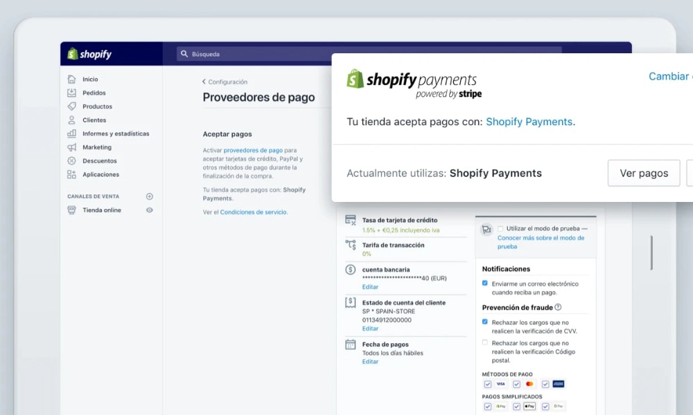 Shopify Payments en España