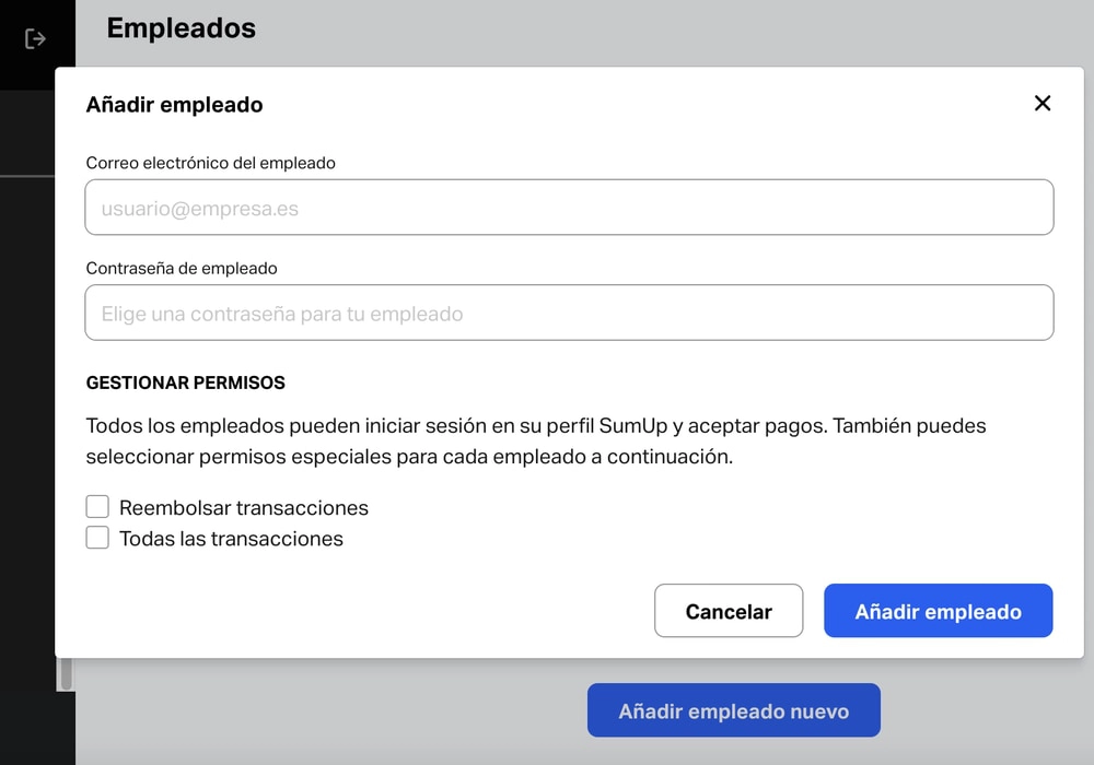sumup empleados