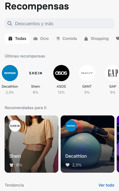 Revolut Recompensas Revolut ofrece recompensas en las compras online en los comercios adheridos