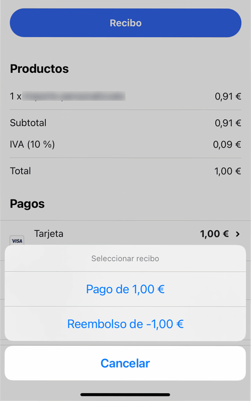 sumup recibo reembolso