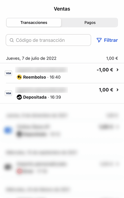 sumup reembolso venta