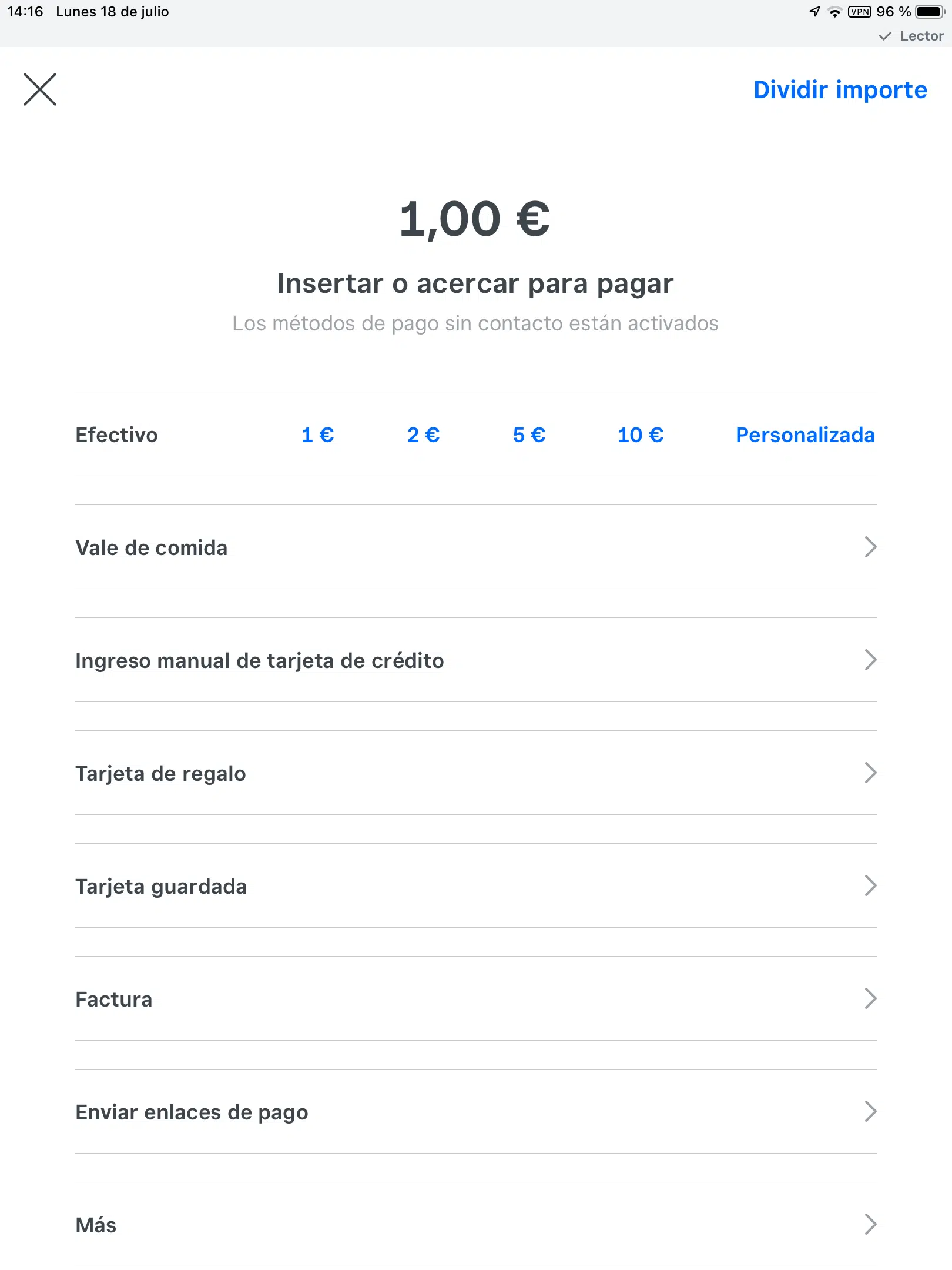 Elección del método de pago Elección del método de pago