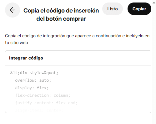 Square: Creación de un botón de pago