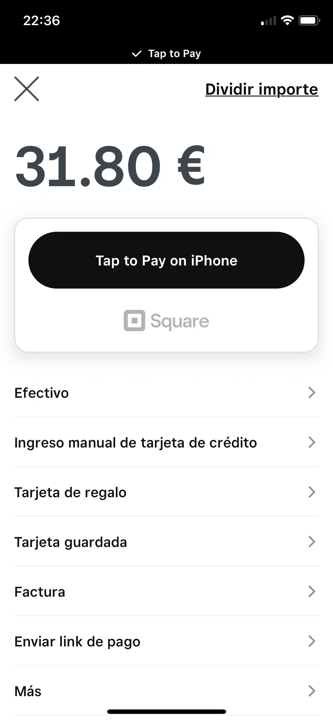 Tap to Pay Square test 02